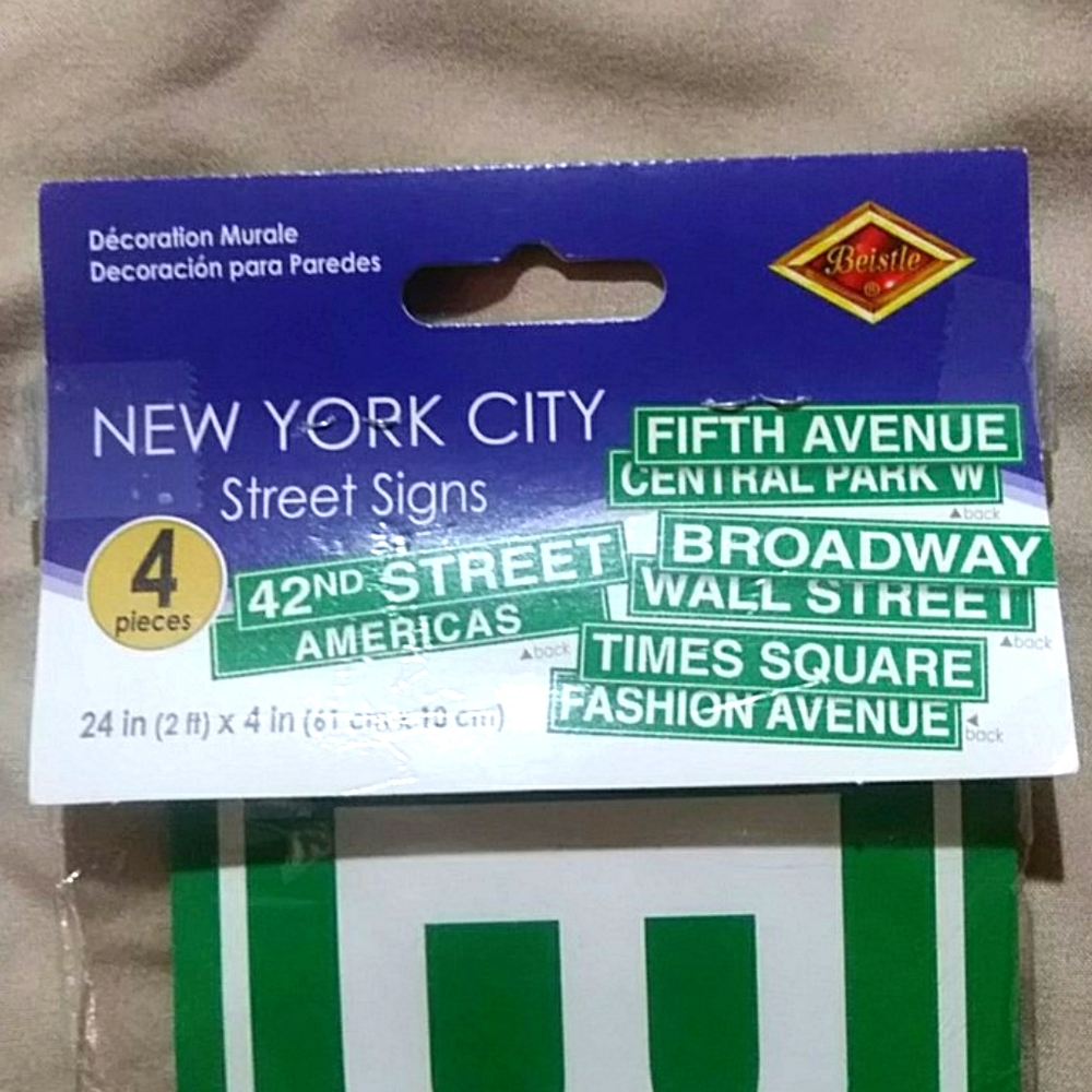 NYC street signs decor
